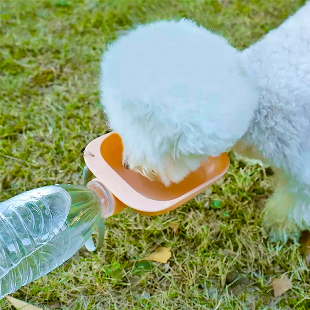 Bebedero Botella de Agua Portátil de Viaje para Perro Gato Mascota Azul
