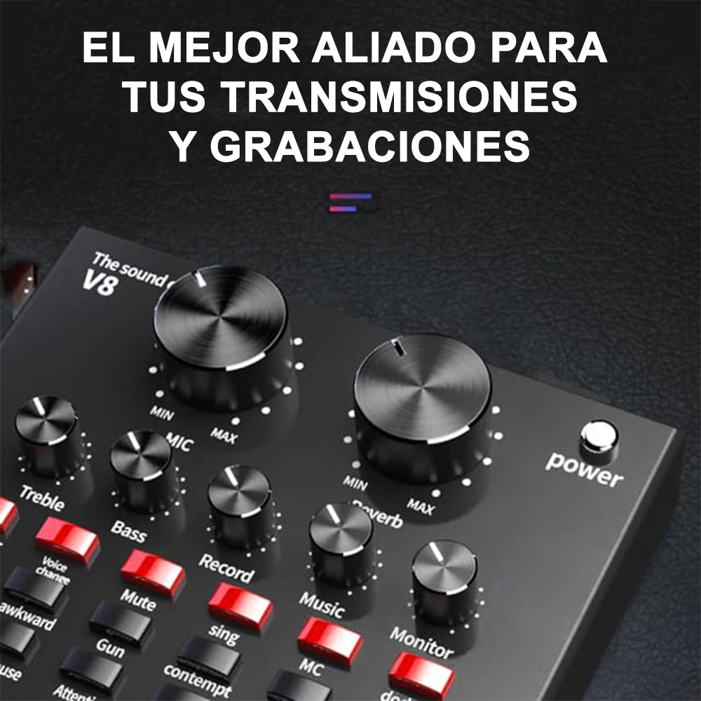 Combo Micrófono BM 800 con Consola Dreizt profesional y Phantom Power Dreizt para Stream y estudio