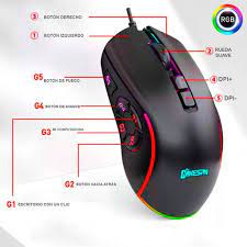 Combo Gamer Mousepad Galaxia XL 80cm x 30cm + Mouse D7200 RGB PRO Dreizt