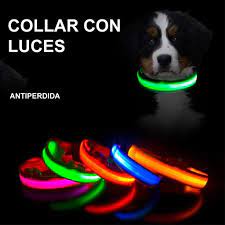 Collar Correa con Luces Mascota Perro Gato Rosado