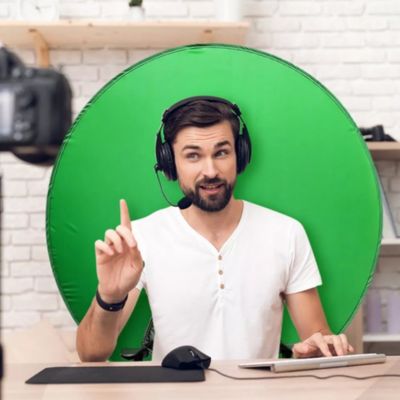 Fondo Verde Chroma de Silla para Fotografía y Video interlud