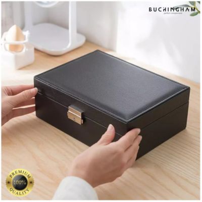 Joyero Organizador Collar Aretes 2 Pisos MDA290022 Blanco