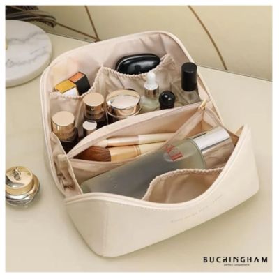 Neceser Organizador Estuche de Maquillaje Cosméticos PU con Asa MDA290026 Rosado
