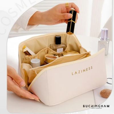 Neceser Organizador Estuche de Maquillaje Cosméticos PU con Asa MDA290026 Rosado