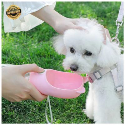 Bebedero Dispensador de Agua Portátil Perro MOS310019 Rosado