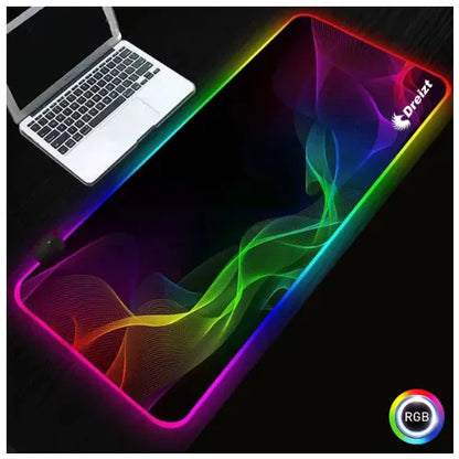 Mousepad Gamer DREIZT RGB Multicolor Diseño DESTELLOS XL 80cm x 30cm