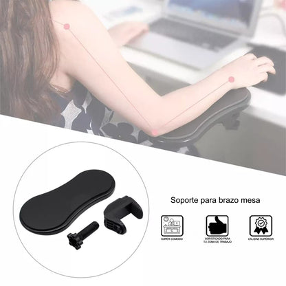 Soporte de Brazo para Escritorio Ideal Para Muñeca y Mano en Mouse Negro Dreizt