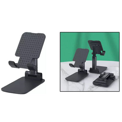 Soporte de Celular Escritorio Alto Regulable Plegable Portátil Oficina Negro