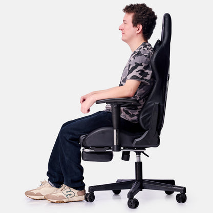 Silla Gamer Dreizt Apolo Series Oro Pro 180° Alta Calidad Posapies