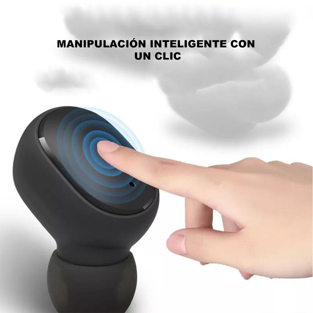 Audífonos Inalámbrico Bluetooth TWS E6S con Estuche Música AU240006 Negro