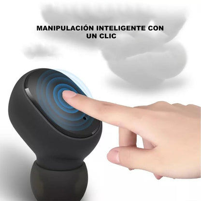 Audífonos Inalámbrico Bluetooth TWS E6S con Estuche Música AU240006 Negro