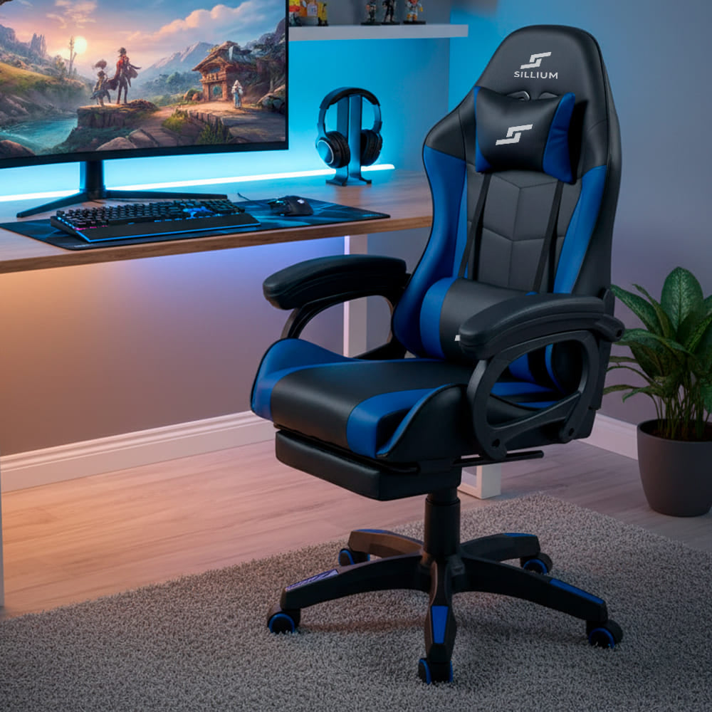 Silla Gamer Reclinable Sillium Azul SEG420012