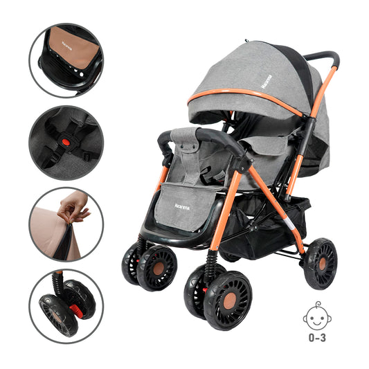 Coche para Bebe Macarena Deluxe Gris BBM400002