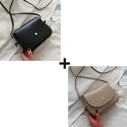 Combo x2 Cartera Bolso Crossbody Mujer Amelia MDA290055 Beige y Negro