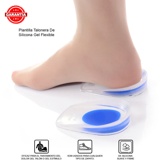 Plantilla Talonera de Silicona Gel Flexible para Espolón Calcáneo