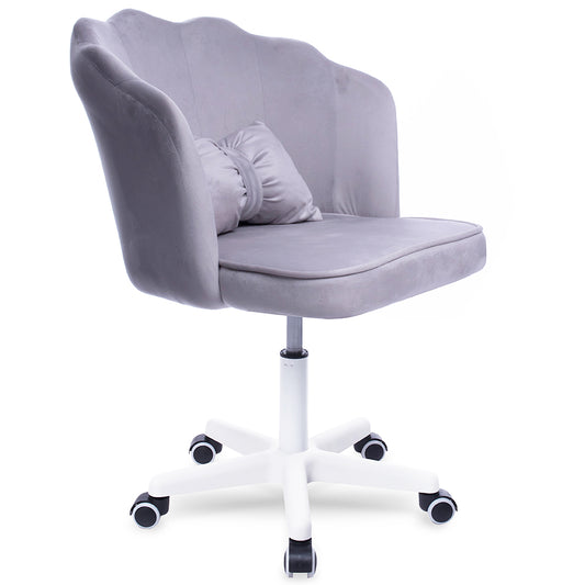 Silla Giratoria de Escritorio Oficina Tocador Q1 Gris Claro Buckingham