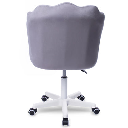 Silla Giratoria de Escritorio Oficina Tocador Q1 Gris Claro Buckingham