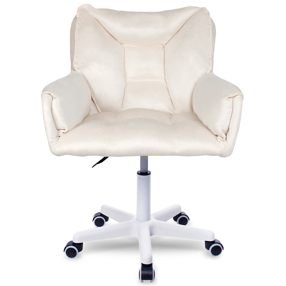 Silla Giratoria de Escritorio Oficina Buckingham Vanity Blanca