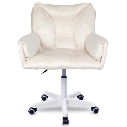 Silla Giratoria de Escritorio Oficina Buckingham Vanity Blanca