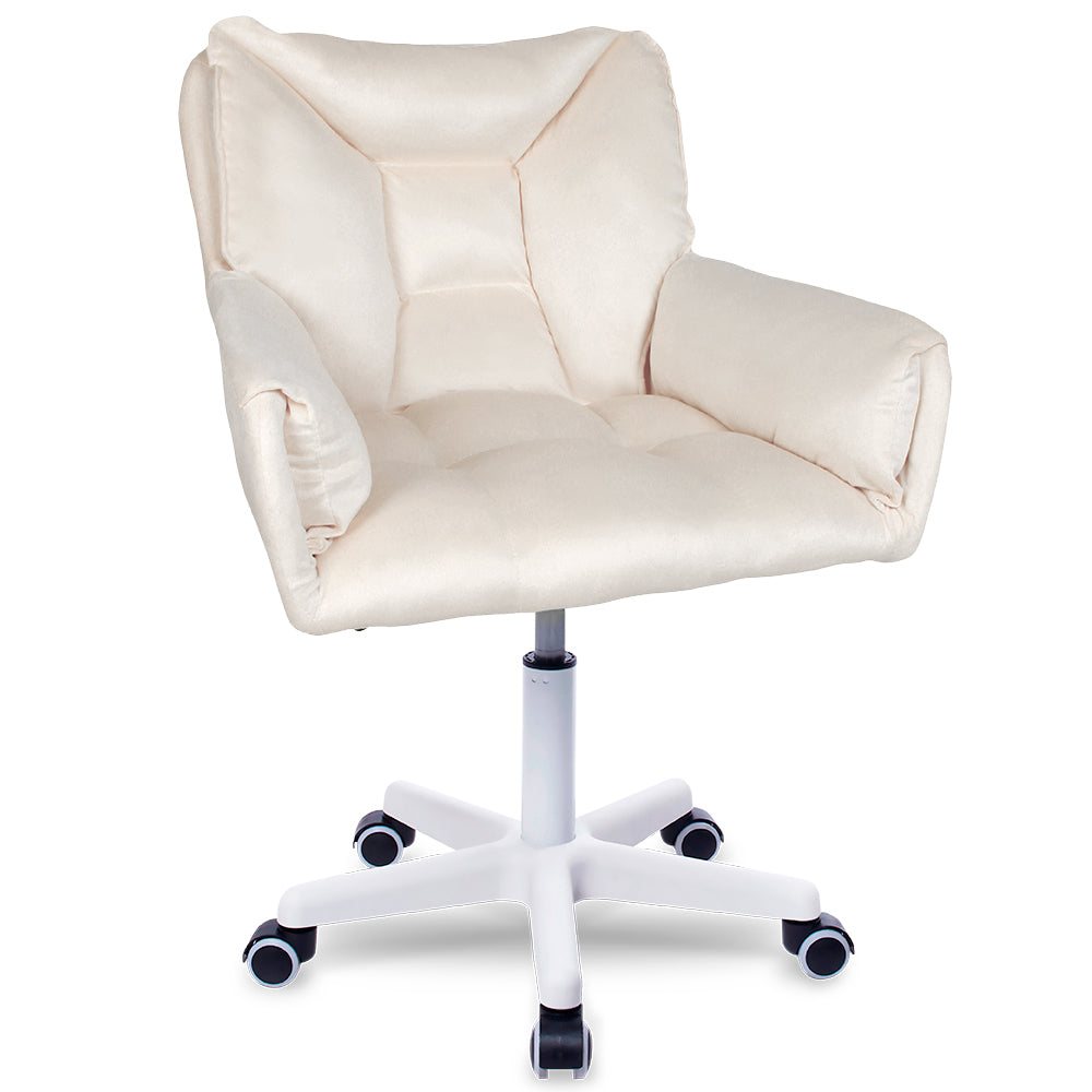Silla Giratoria de Escritorio Oficina Buckingham Vanity Blanca