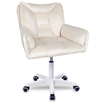 Silla Giratoria de Escritorio Oficina Buckingham Vanity Blanca