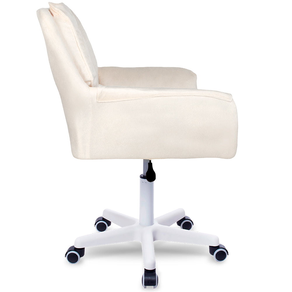 Silla Giratoria de Escritorio Oficina Buckingham Vanity Blanca