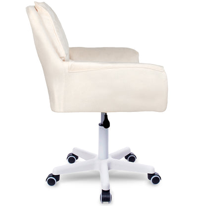 Silla Giratoria de Escritorio Oficina Buckingham Vanity Blanca