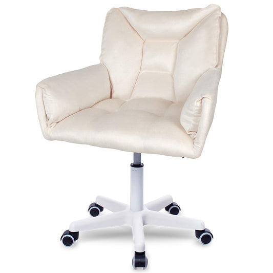 Silla Giratoria de Escritorio Oficina Buckingham Vanity Blanca