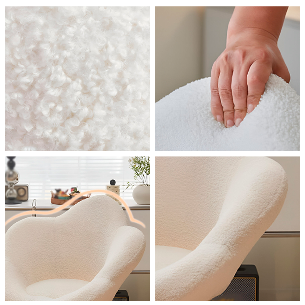 Silla Giratoria de Escritorio Oficina Buckingham Flower Blanca