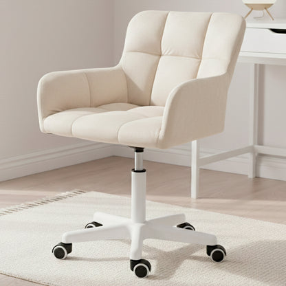 Silla Giratoria de Escritorio Oficina Buckingham Curve Blanca