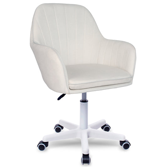 Silla Giratoria de Escritorio Oficina Buckingham Soft Blanca