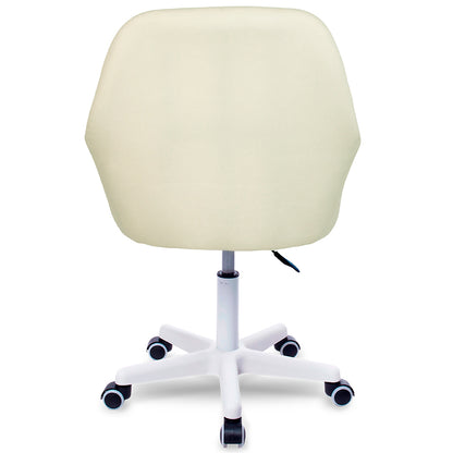 Silla Giratoria de Escritorio Oficina Buckingham Soft Blanca