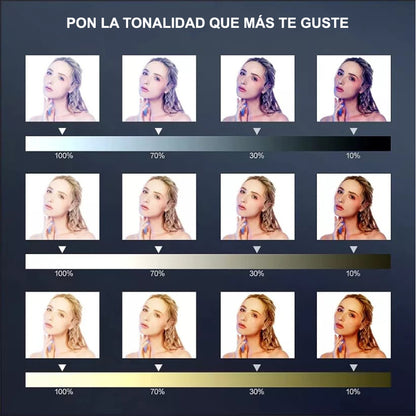 Aro de Luz de 26 cm 3 Tonalidades con Trípode de 2.10 m y Soporte para Celular FYI260010 Mejor Calidad