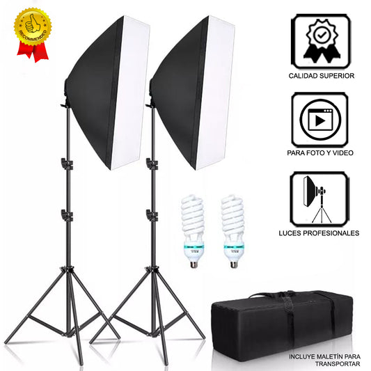 Kit de Iluminación Soft Box  FYI260011 Interlud