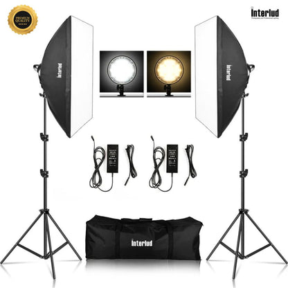 Kit Iluminación Softbox LED FYI260018 Interlud