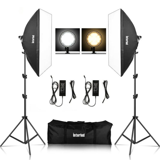 Kit Iluminación Softbox LED FYI260018 Interlud