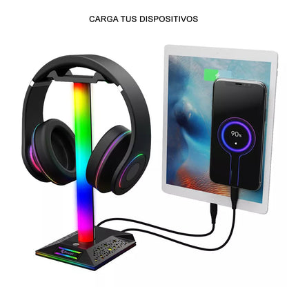Soporte de Audífonos Gamer GR270033 Dreizt RGB PRO