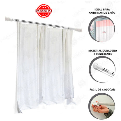 Tubo Ajustable para Cortina de Baño