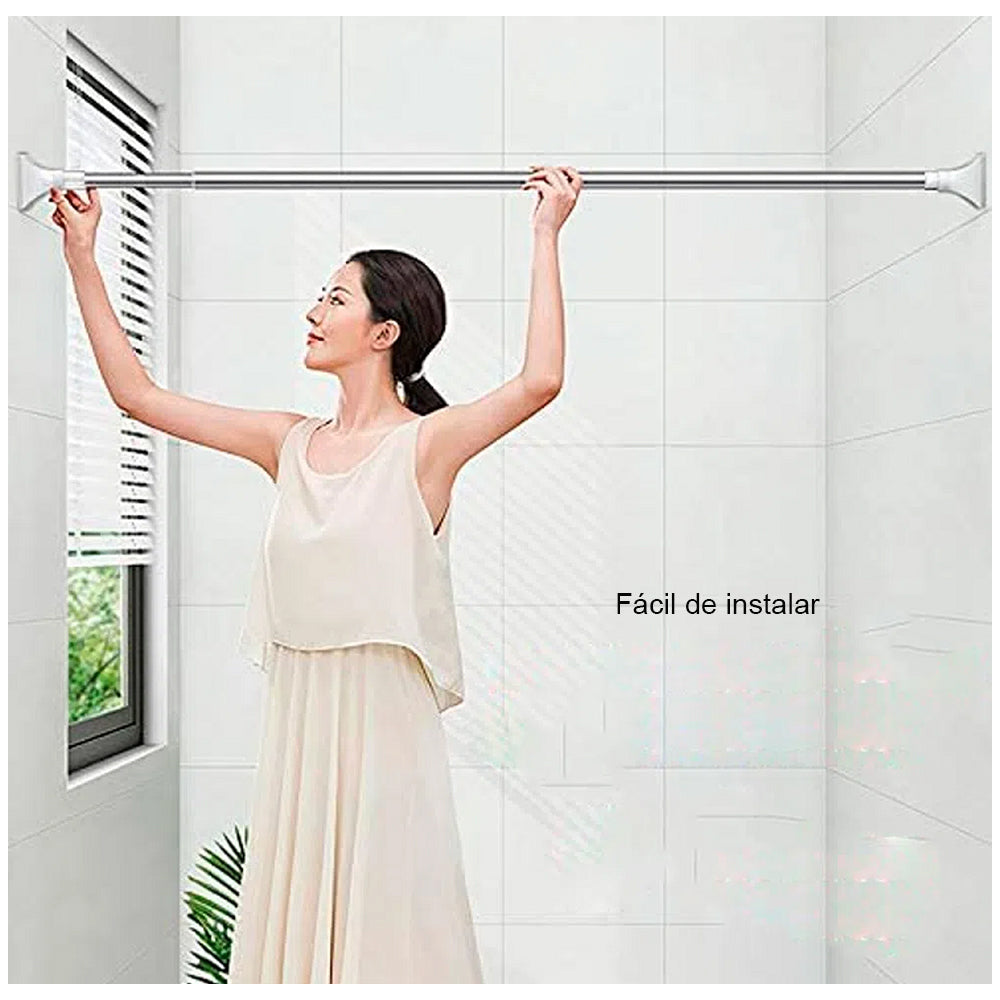Tubo Ajustable para Cortina de Baño