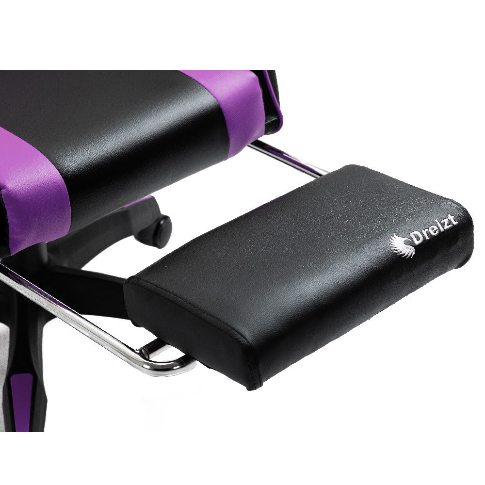 Silla Gamer Ergonómica Dreizt Shine Series Purpura Con Posapies Reclinable