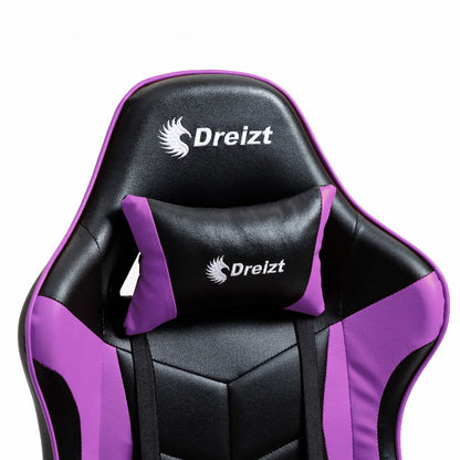 Silla Gamer Ergonómica Dreizt Shine Series Purpura Con Posapies Reclinable