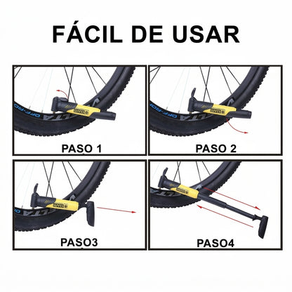 Inflador Bicicleta Pelota Portátil Rojo