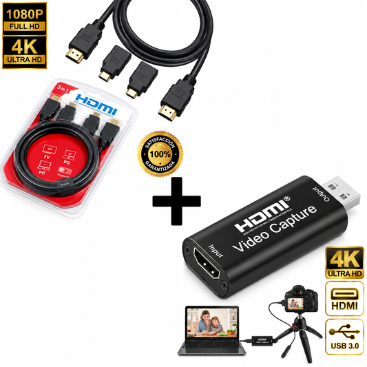 HDMI  4k Capturador de Video Interlud + Cable