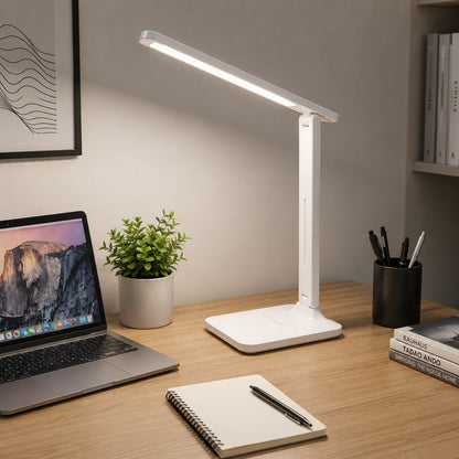 Lampara de Escritorio USB Touch Minimalista Sofisticada Escritorio Celular Blanco