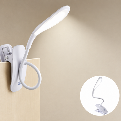 Lámpara de Lectura Dimmer Clip flexible DYH390006 Blanco