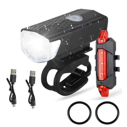 Luces Para Bicicleta Faro Delantero y Trasero Recargable
