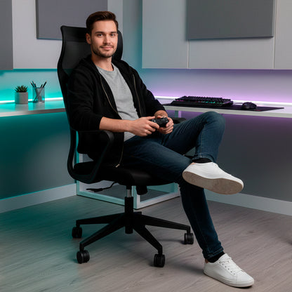 Silla Gamer Dreizt Lyon Mesh Negro