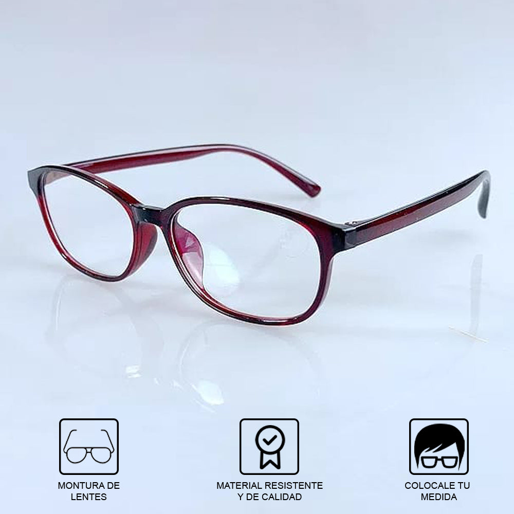 Montura Lentes De Lectura Vintage Retro Hombre Mujer Marron