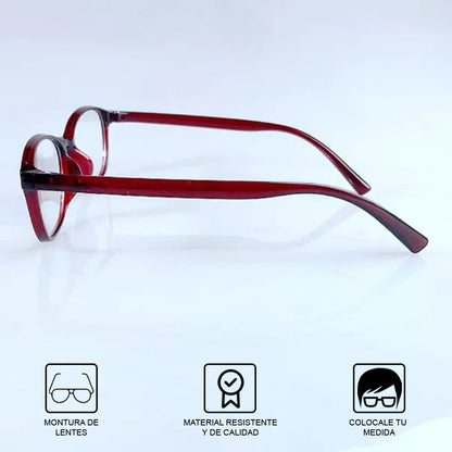 Montura Lentes De Lectura Vintage Retro Hombre Mujer Marron