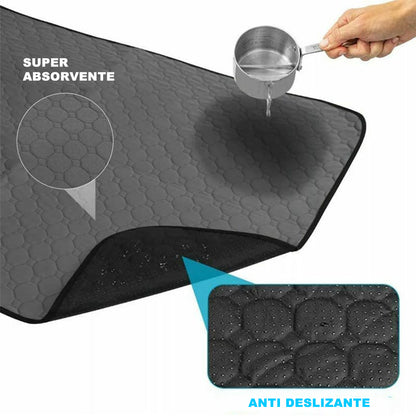 Pañal Manta Absorbente para Orinar para Perros Reutilizable Gris